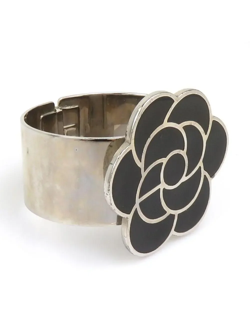 Auth Chanel Camellia Flower Bangle #303050C39B